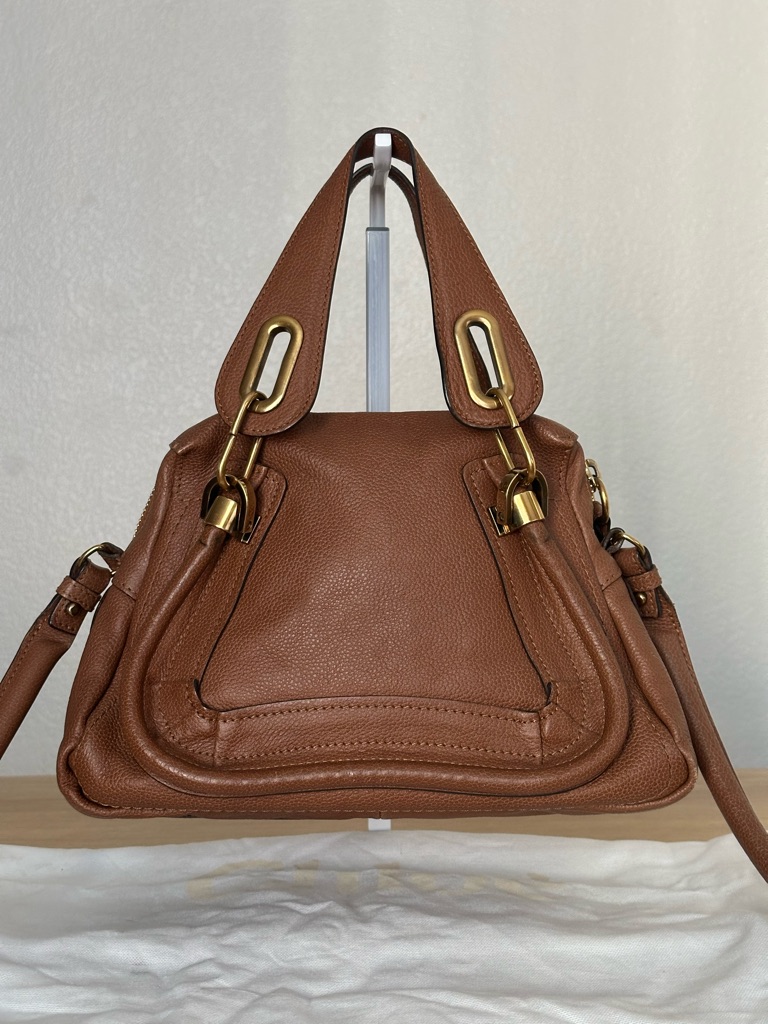 Chloe Leather Paraty Bag With Dustbag And Coa